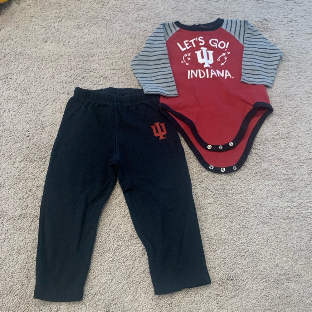 GUC 18 month Indiana Hoosier football onsie outfit / Set